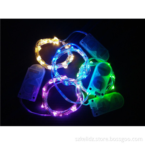 Micro Wedding Button Battery Operated Silver Wire String Fairy Starry Light For Bottle Decoration